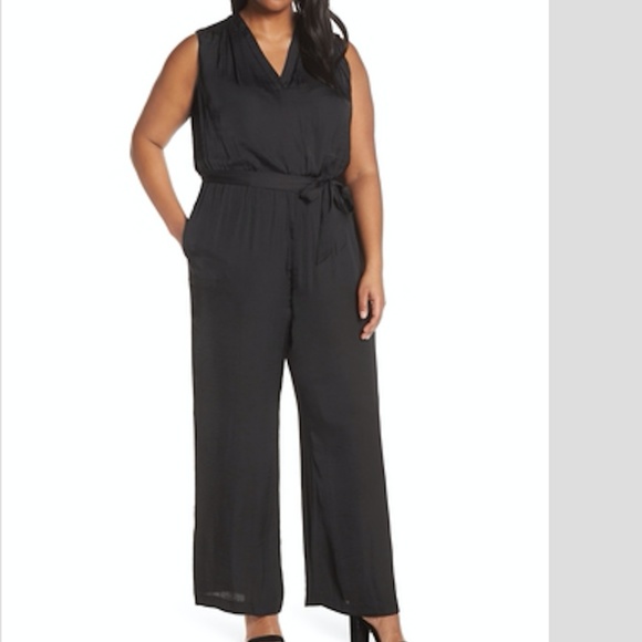 Vince Camuto Pants - Vince Camuto Rumpled Satin Jumpsuit NWT 1X